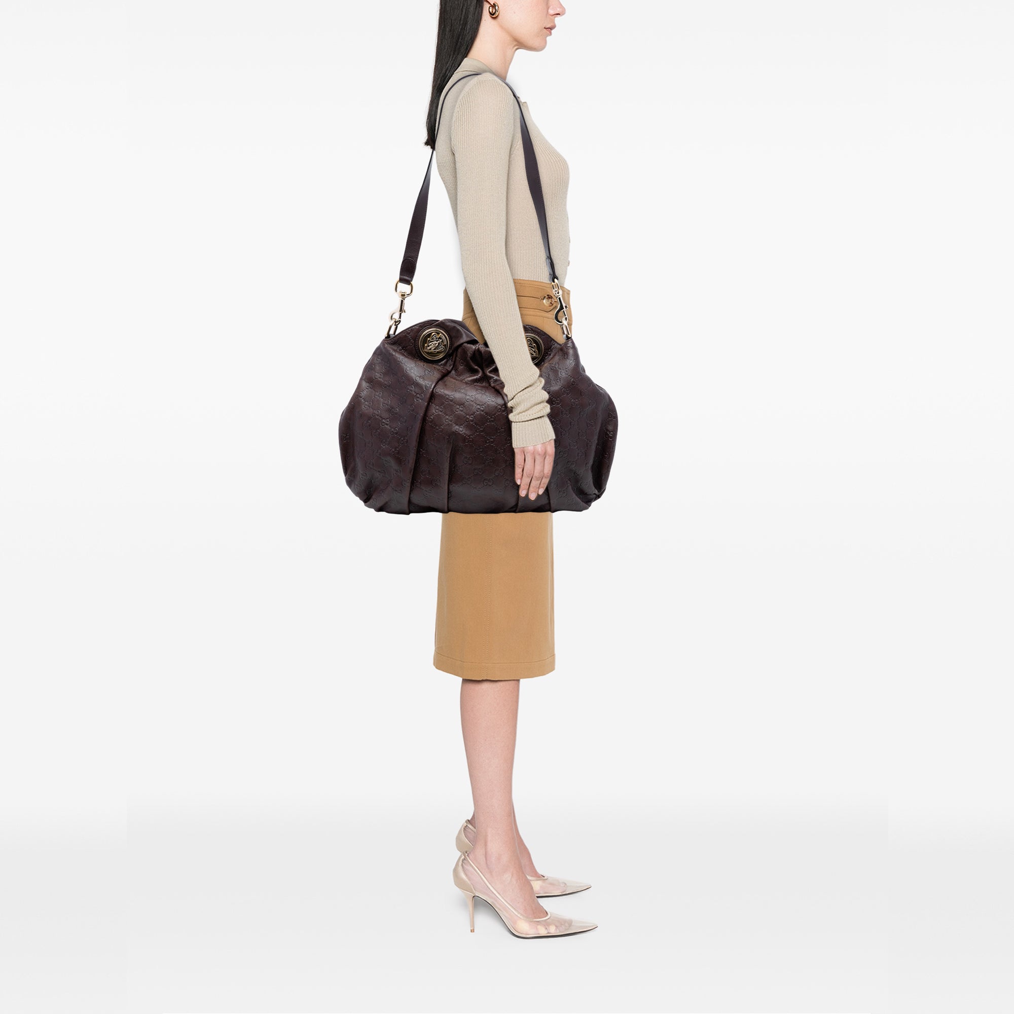 Large Guccissima Hysteria Satchel - Image 7