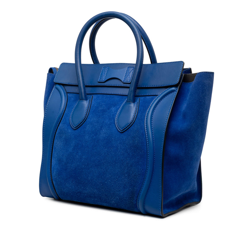 Mini Suede and Calfskin Luggage Tote - Image 2