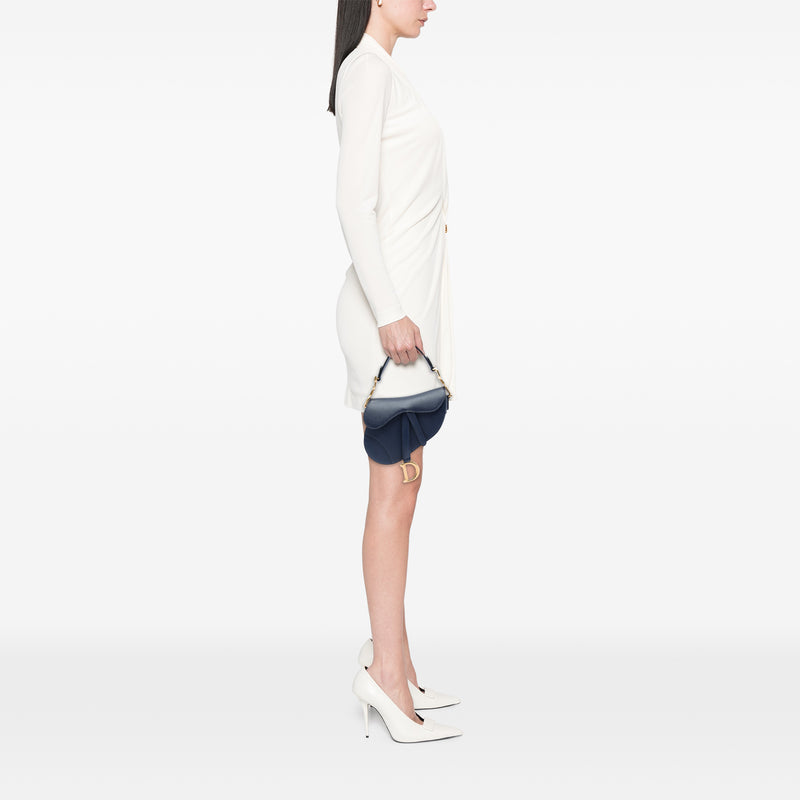 Mini Grained Calfskin Saddle Bag - Image 5