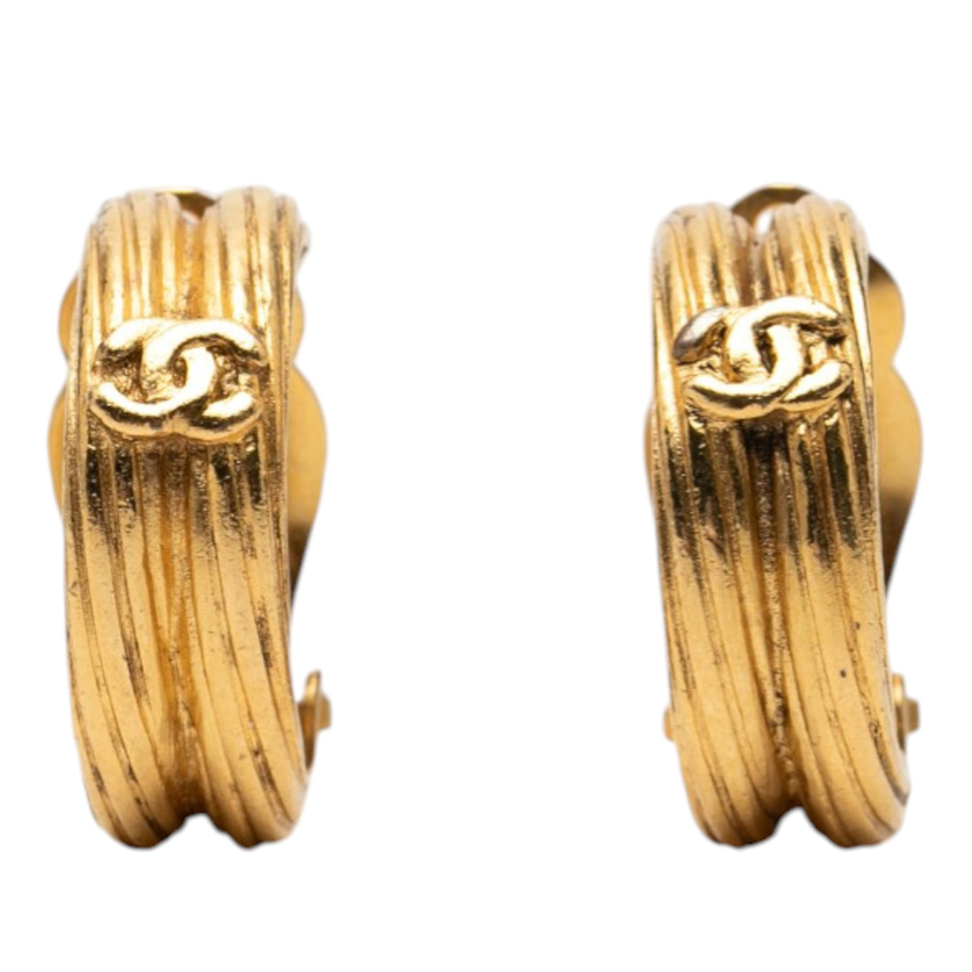 CC Gold Plated Clip On Earrings - Image 1