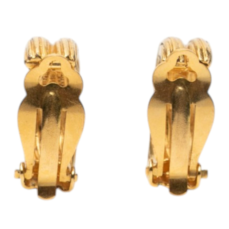 CC Gold Plated Clip On Earrings - Image 2