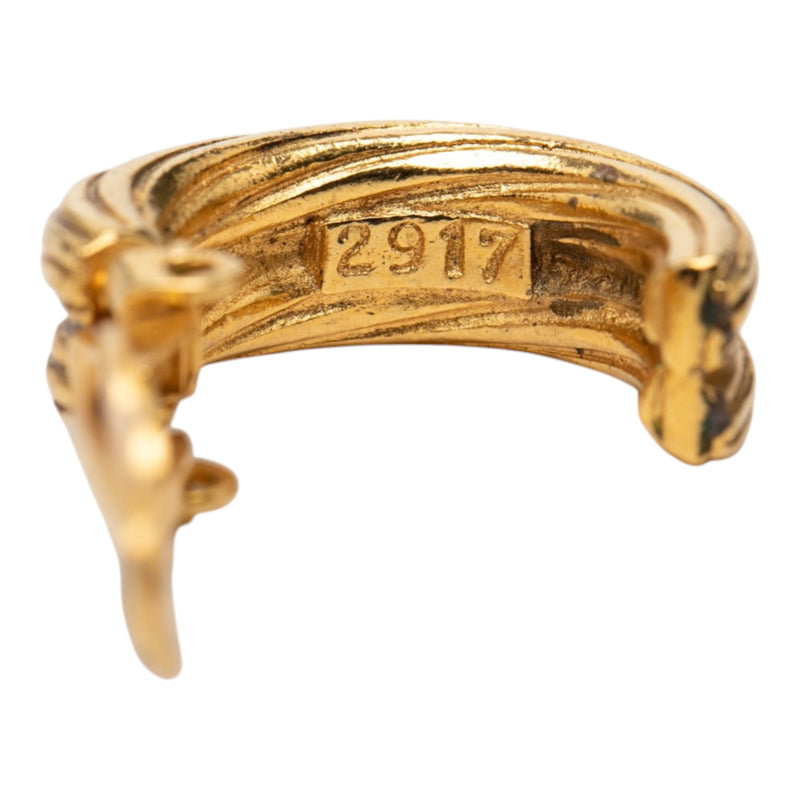 CC Gold Plated Clip On Earrings - Image 3