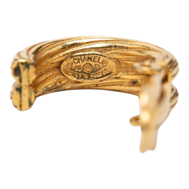 CC Gold Plated Clip On Earrings - Image 4