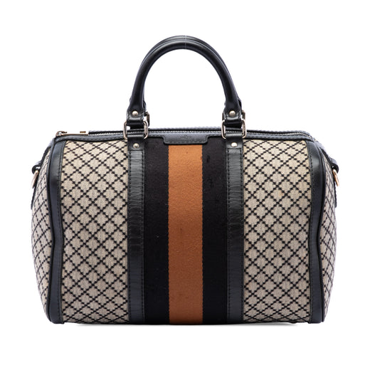 Medium Diamante Canvas Web Joy Boston Bag - Image 1