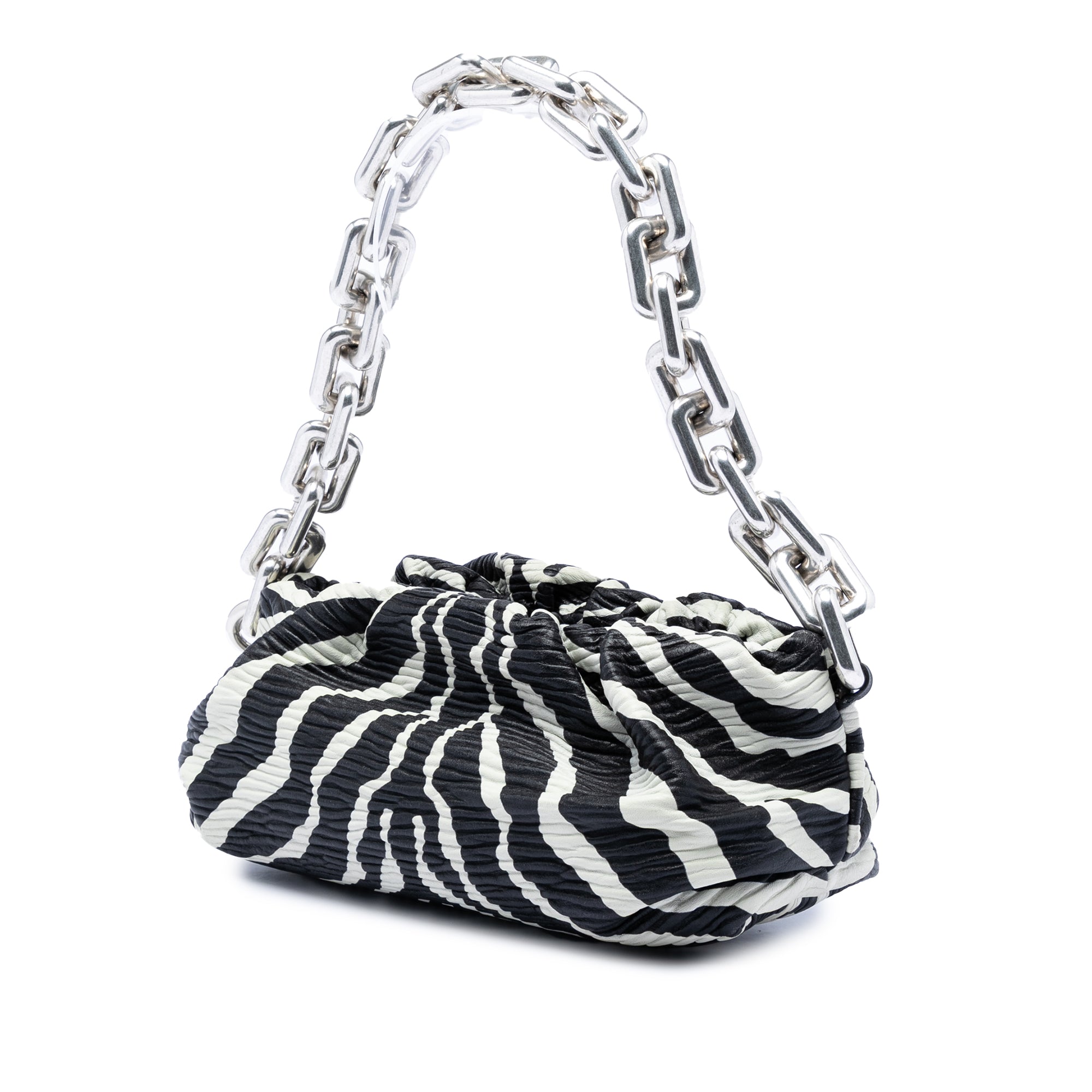 Textured Nappa Zebra Print Chain Pouch - Image 2