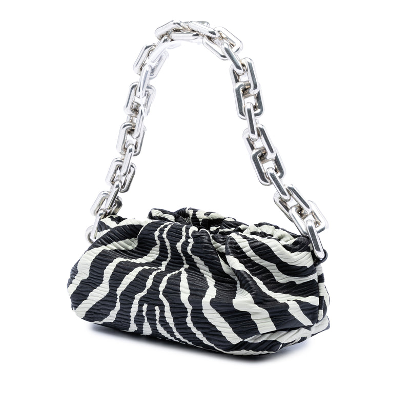 Textured Nappa Zebra Print Chain Pouch - Image 2