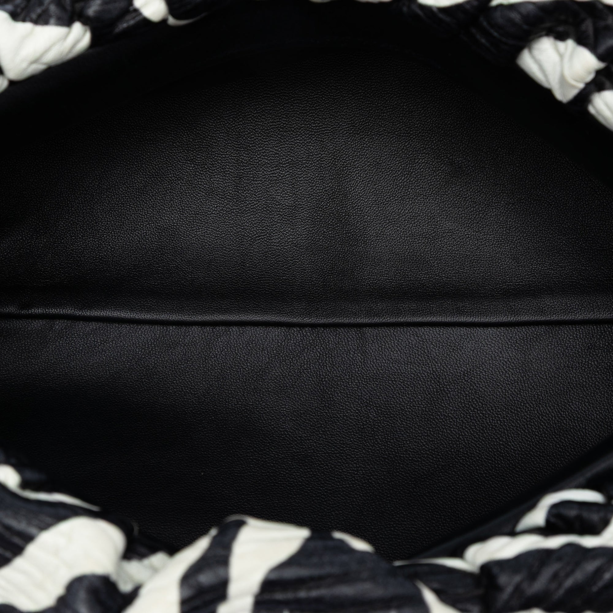 Textured Nappa Zebra Print Chain Pouch - Image 4