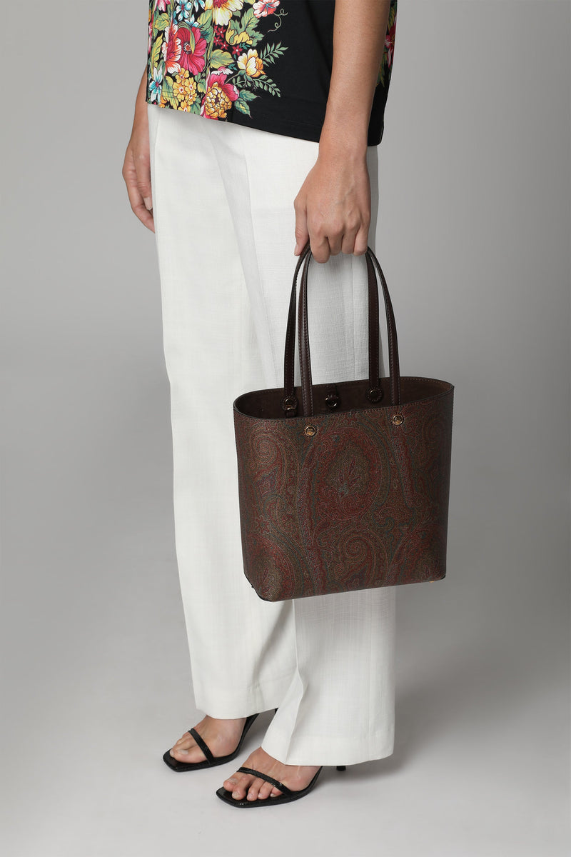 Etro Essential Tote Bag — Brown Pvc