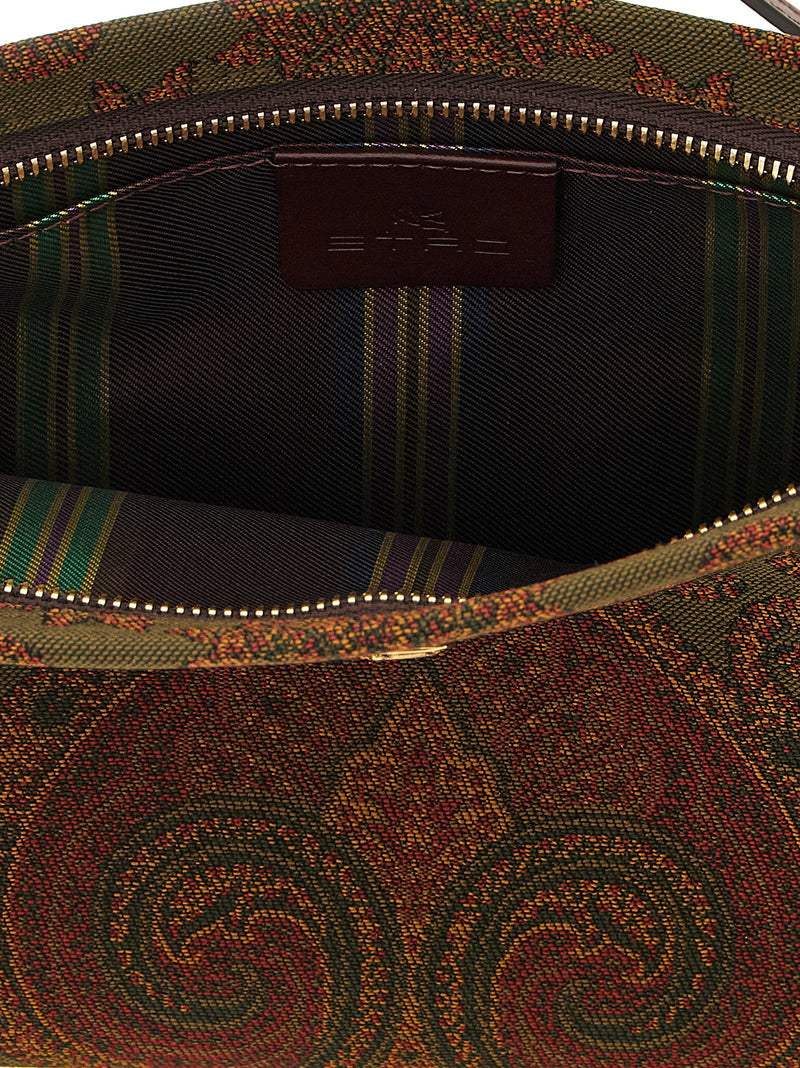 Etro Jacquard Paisley Clutch — Green Fabric