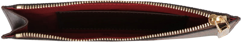 Etro Paisley Jacquard Logo Print Card Case — Brown Pvc Cases