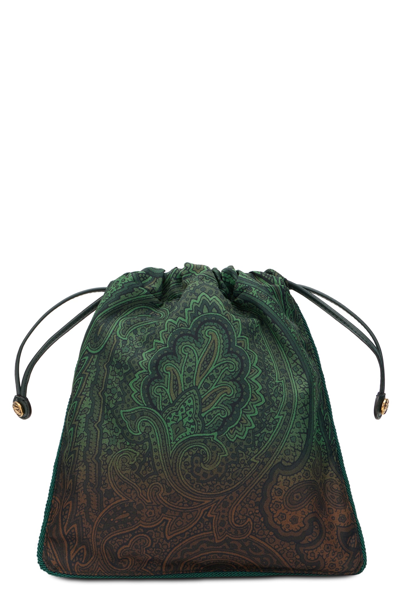Etro Bosa Bucket Bag — Green Nylon