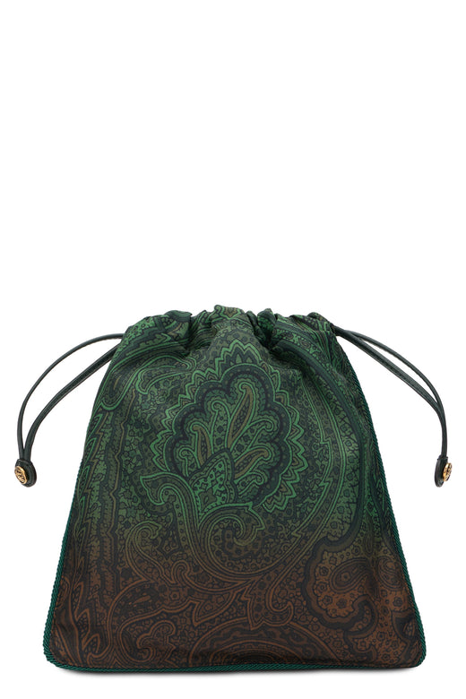 Etro Bosa Bucket Bag — Green Nylon