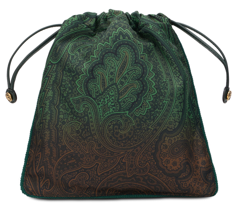 Etro Bosa Bucket Bag — Green Nylon