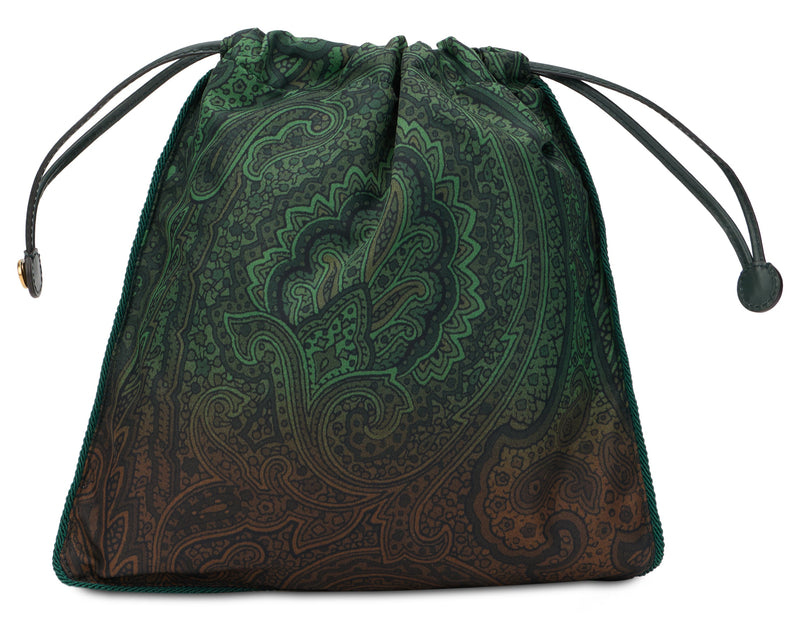 Etro Bosa Bucket Bag — Green Nylon