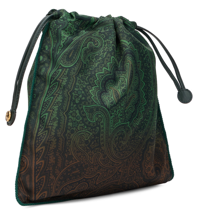Etro Bosa Bucket Bag — Green Nylon