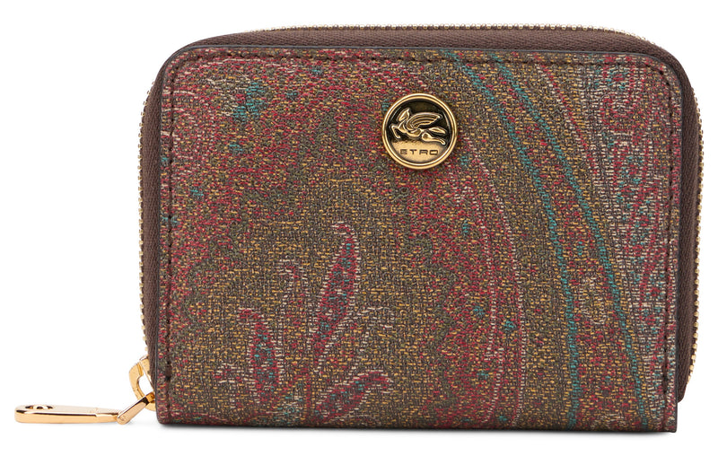 Etro Paisley Print Cotton Wallet — Multicolor & Purses