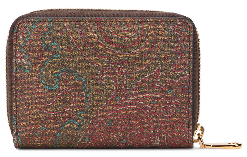 Etro Paisley Print Cotton Wallet — Multicolor & Purses