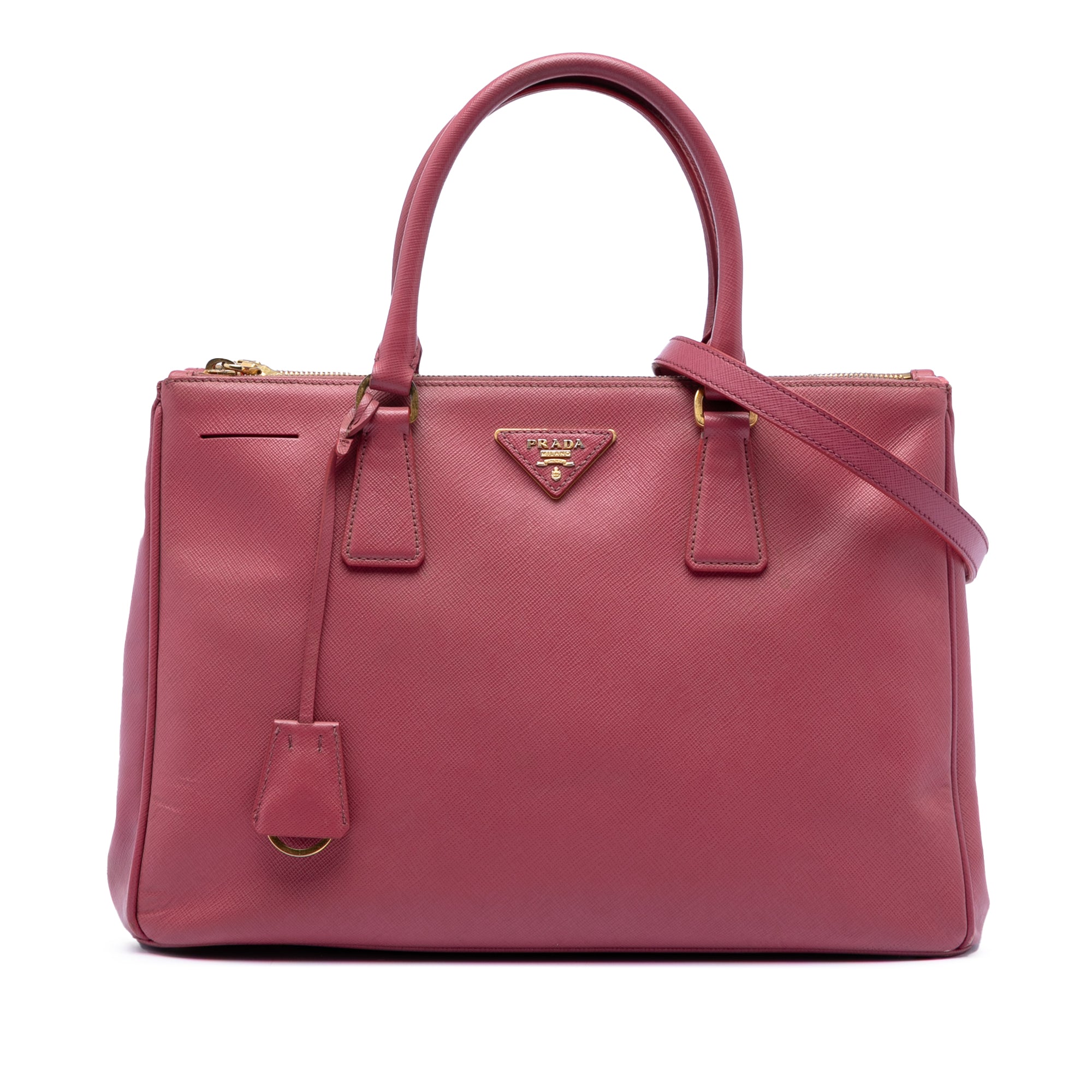 Medium Saffiano Lux Galleria Double Zip Satchel - Image 1