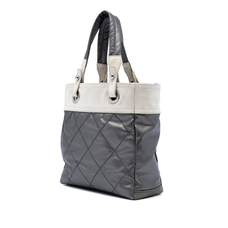 Small Bicolor Quilted Coated Canvas Paris Biarritz Tote - Image 2