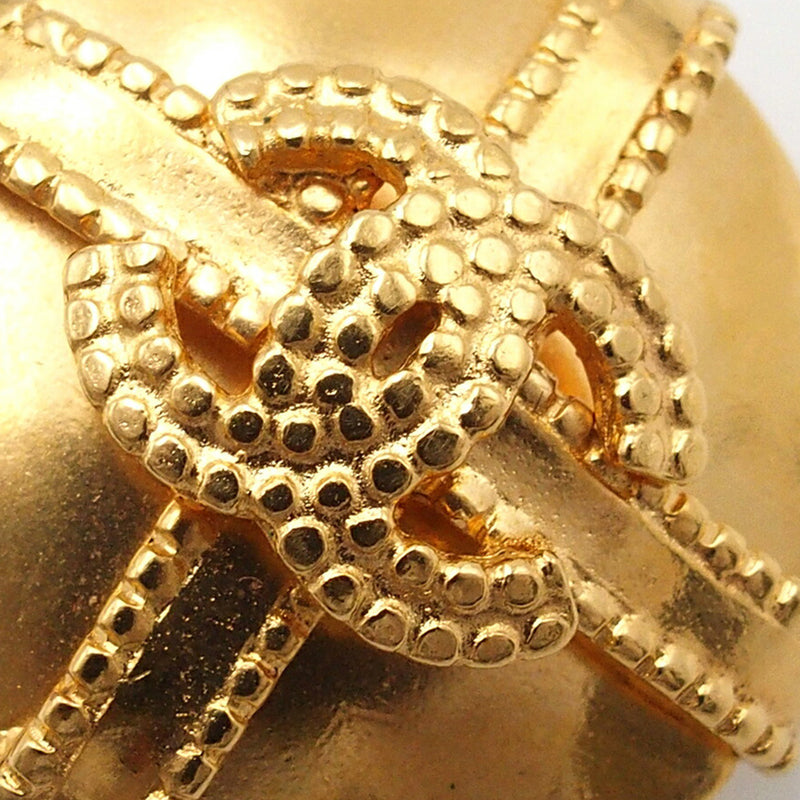 CC Gold Plated Round Clip On Earrings - Image 2
