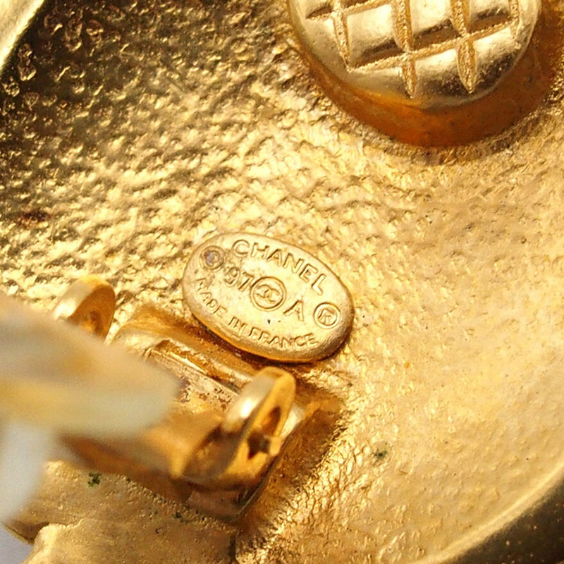 CC Gold Plated Round Clip On Earrings - Image 5