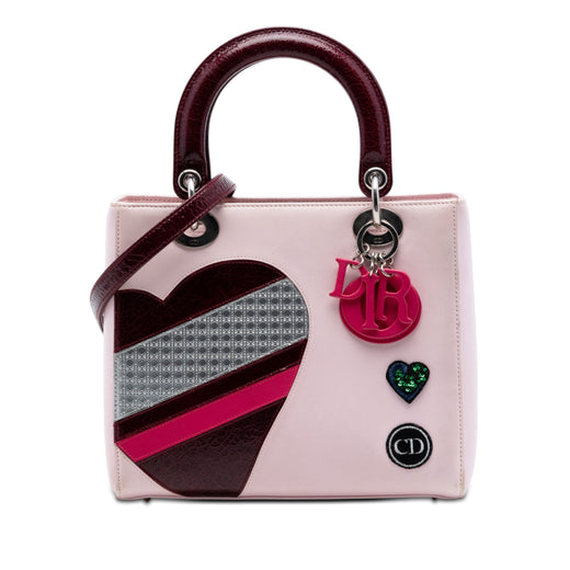 Medium Calfskin Patent Embroidered Valentines Day Heart Lady Dior - Image 1