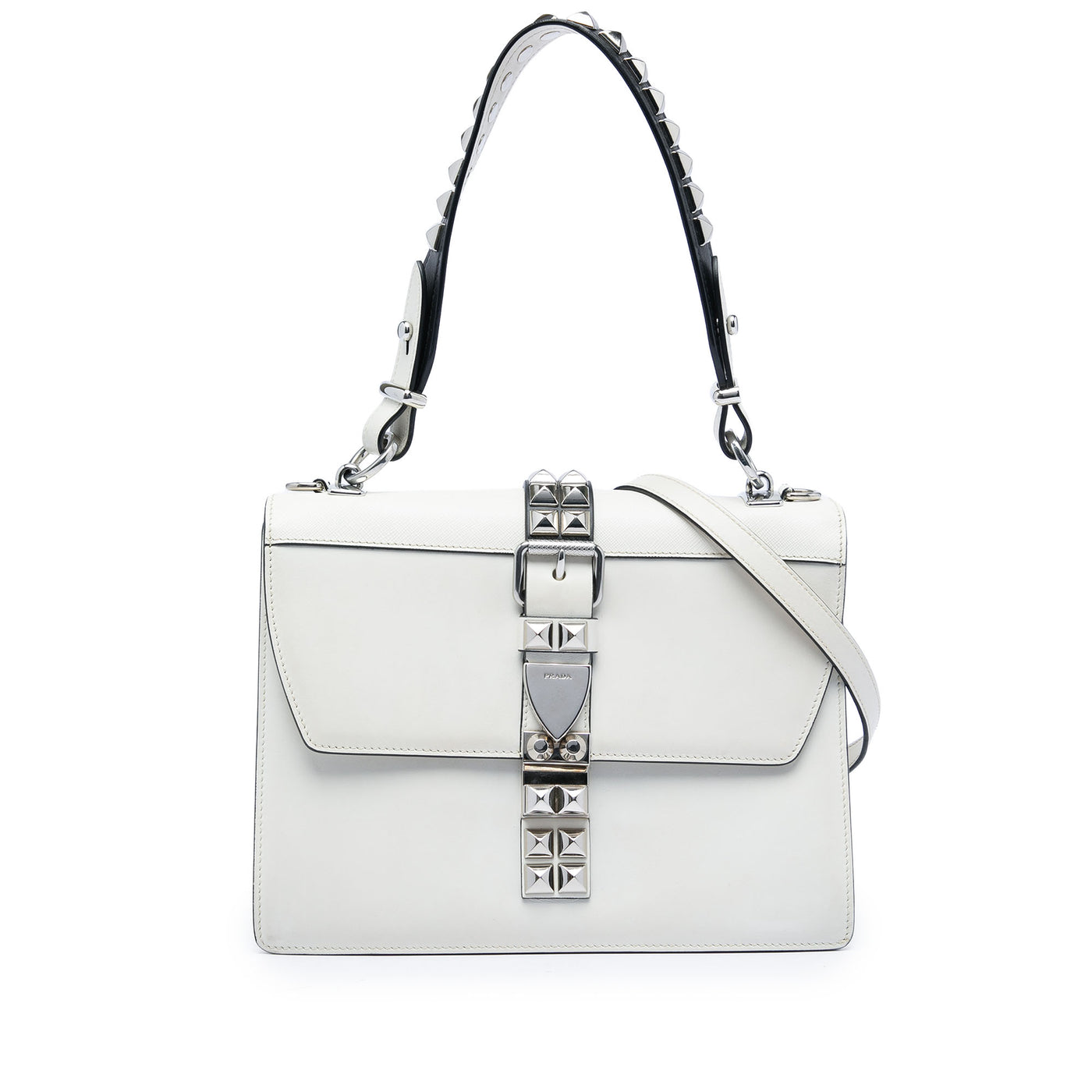 City Calf and Saffiano Studded Elektra Satchel - Image 1