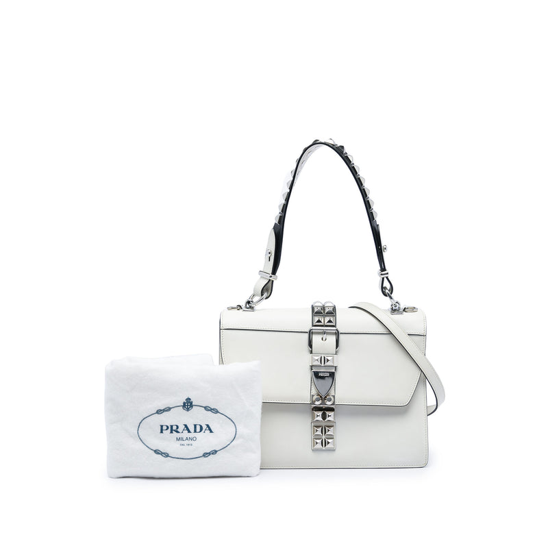 City Calf and Saffiano Studded Elektra Satchel - Image 6
