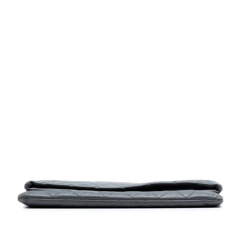 CC Quilted Lambskin Foldover Clutch - Image 3