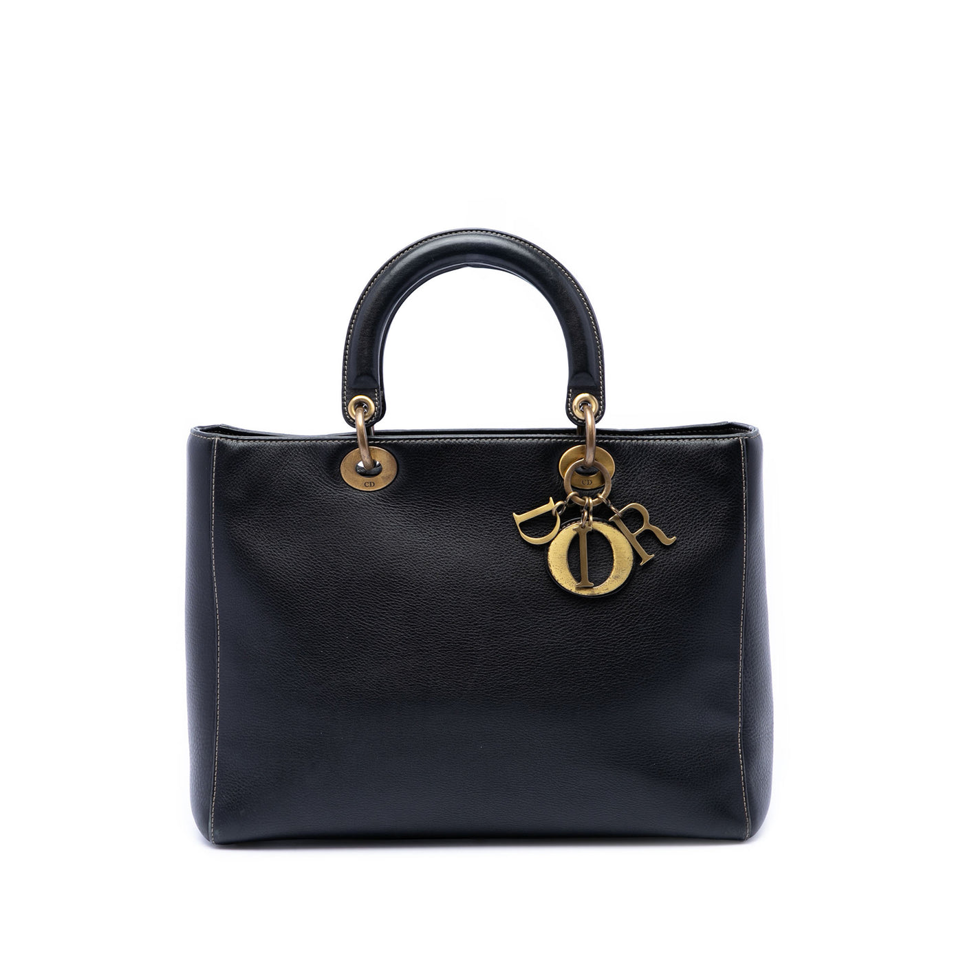 Large Grained Calfskin Lady Dior - Image 1