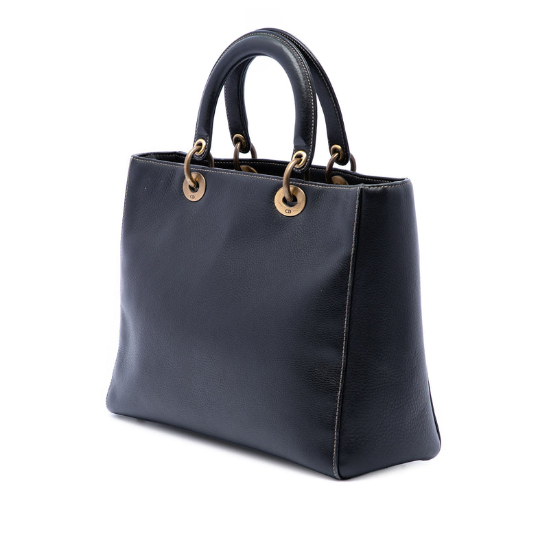 Large Grained Calfskin Lady Dior - Image 2