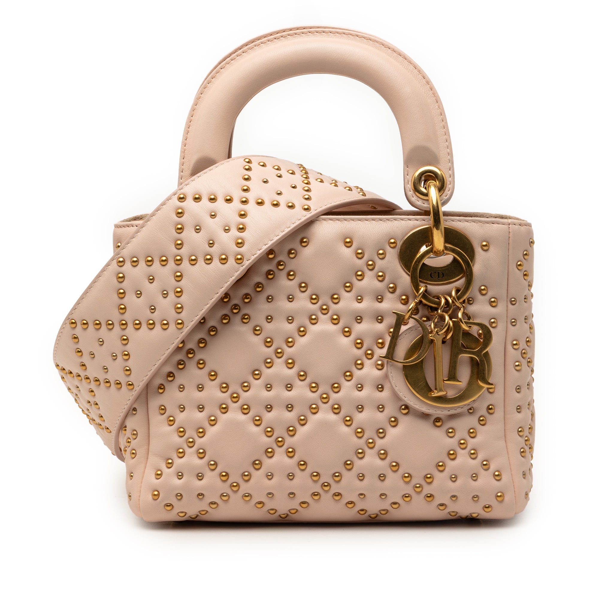 Mini Lambskin Cannage Studded Supple Lady Dior - Image 1