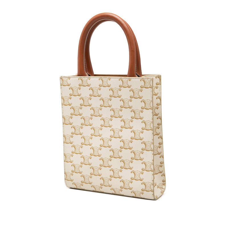 Mini Triomphe Coated Canvas Vertical Cabas Satchel - Image 2