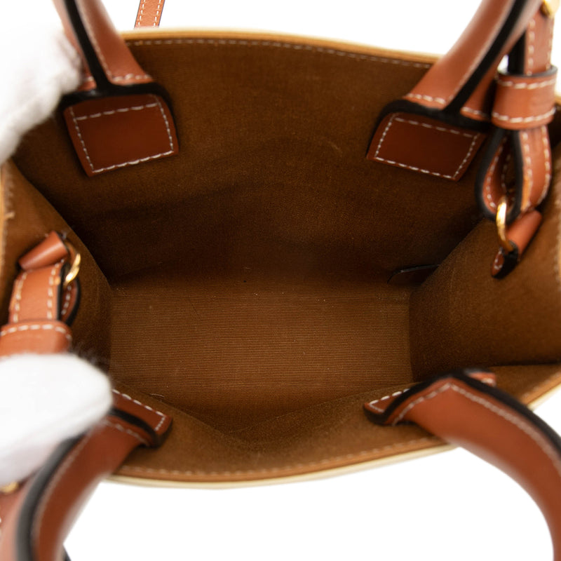 Mini Triomphe Coated Canvas Vertical Cabas Satchel - Image 4