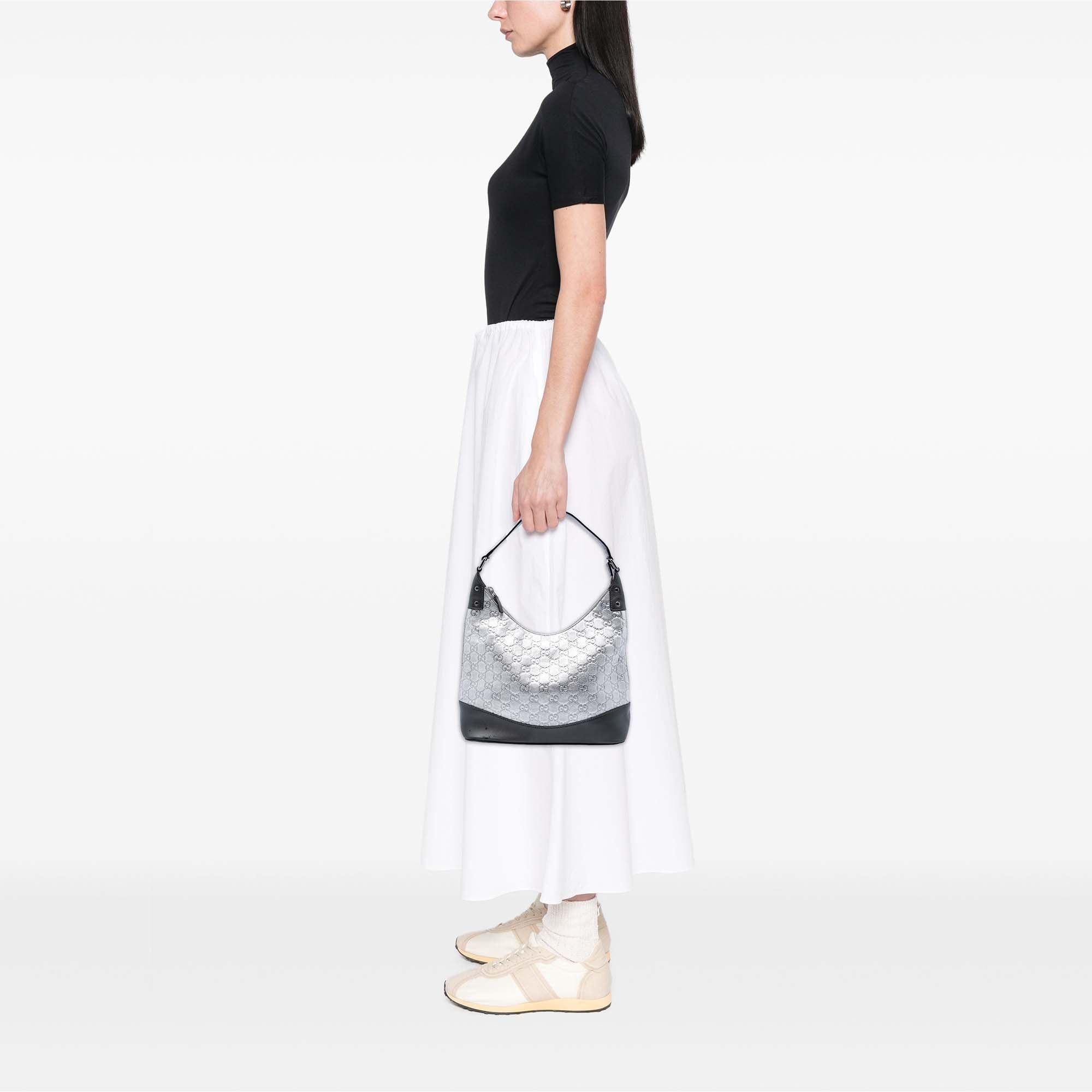 Metallic Guccissima Shoulder Bag - Image 7