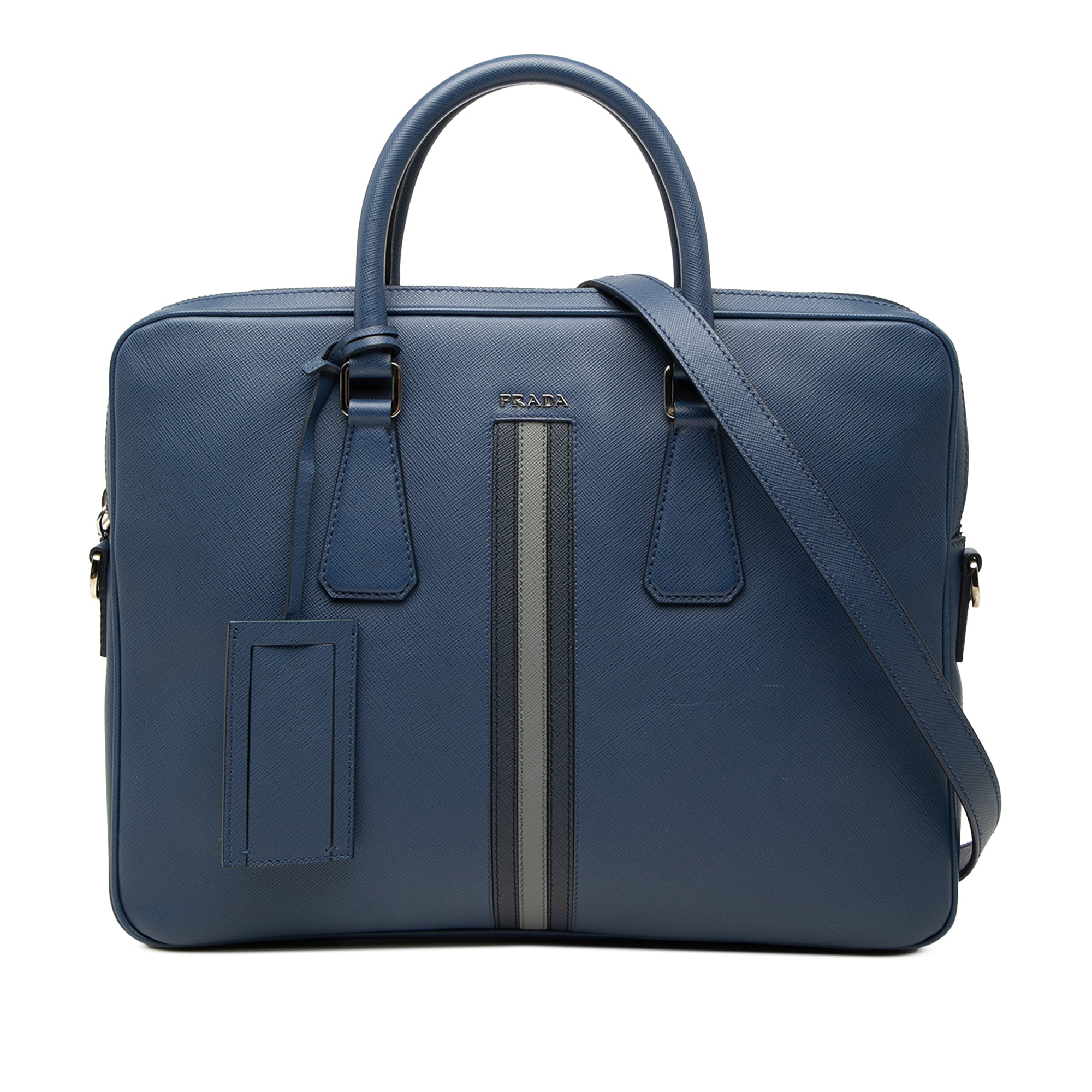 Saffiano Striped Business Bag - Image 1