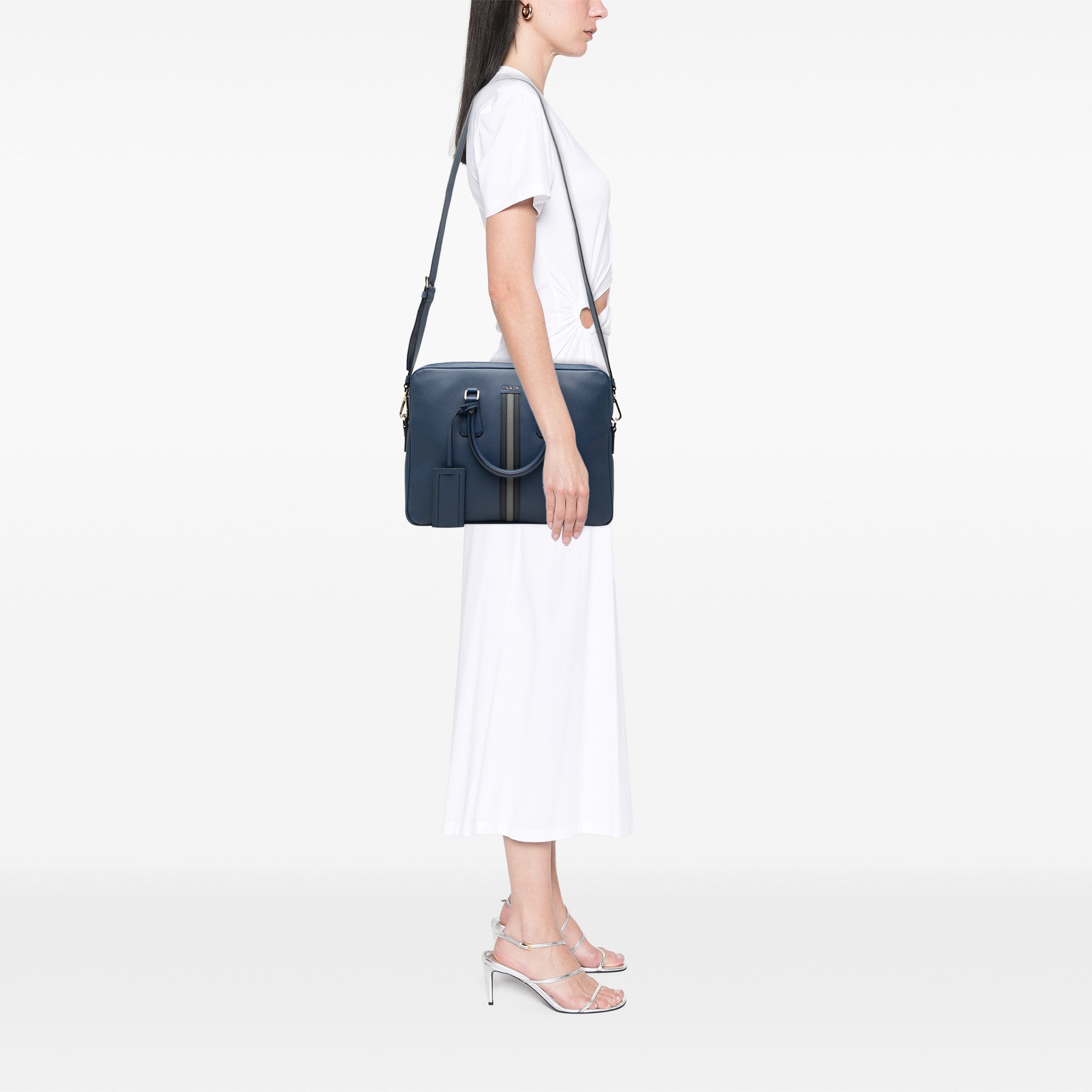 Saffiano Striped Business Bag - Image 6