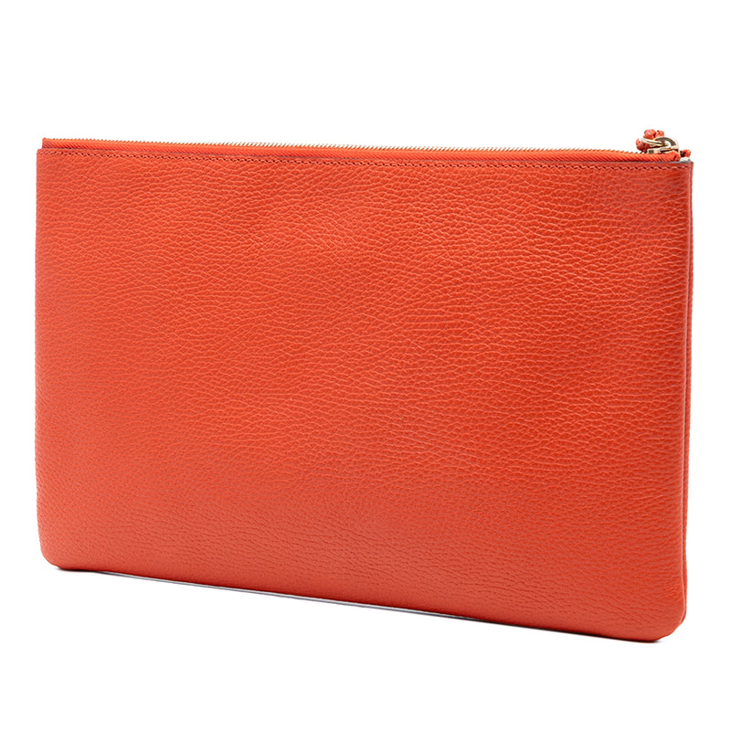 Calfskin Bamboo Tassel Clutch - Image 2
