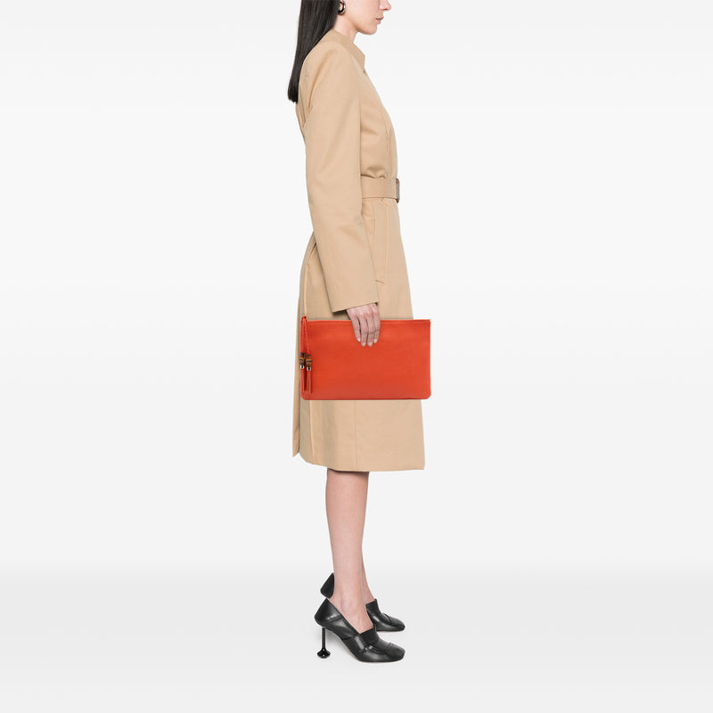 Calfskin Bamboo Tassel Clutch - Image 7