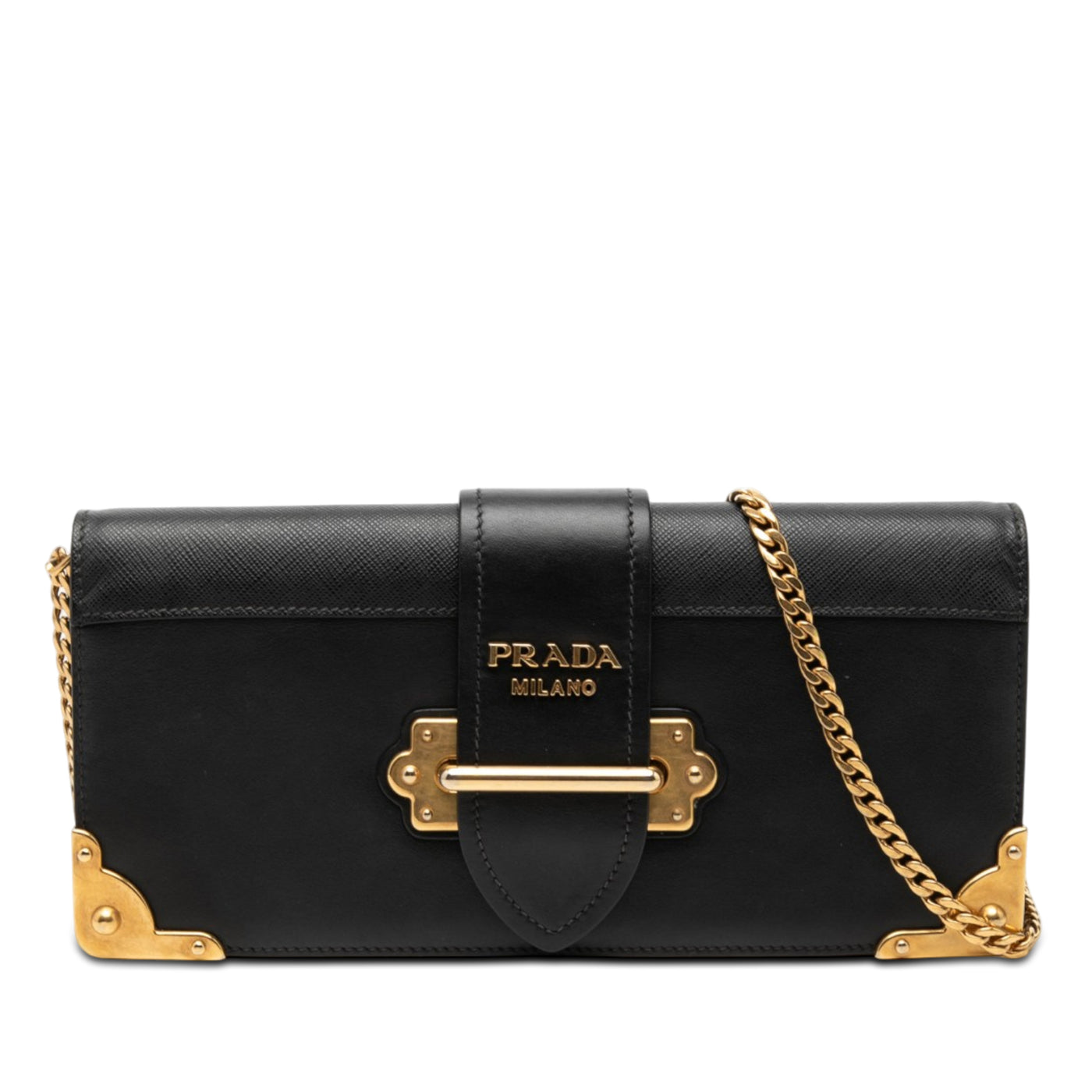 City Calf and Saffiano Cahier Chain Clutch - Image 1