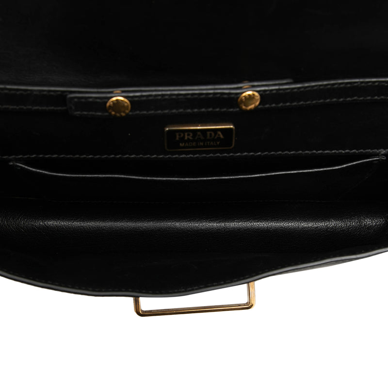 City Calf and Saffiano Cahier Chain Clutch - Image 4