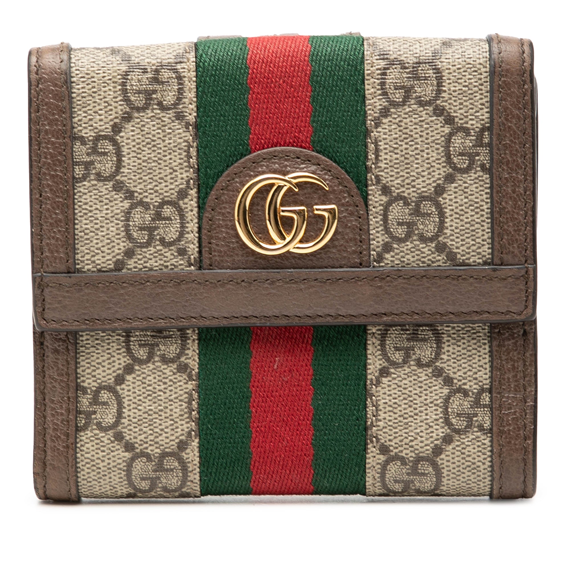 GG Supreme Web Ophidia French Flap Wallet - Image 1