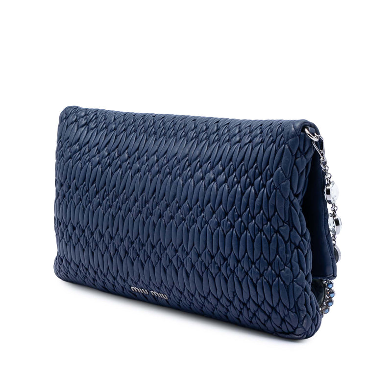 Matelasse Nappa Crystal Chain Satchel - Image 2