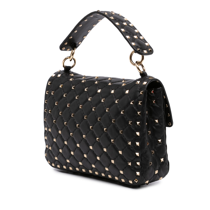 Medium Lambskin VLTN Rockstud Spike Satchel - Image 2