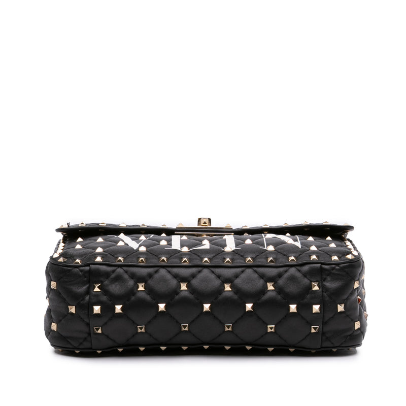 Medium Lambskin VLTN Rockstud Spike Satchel - Image 3