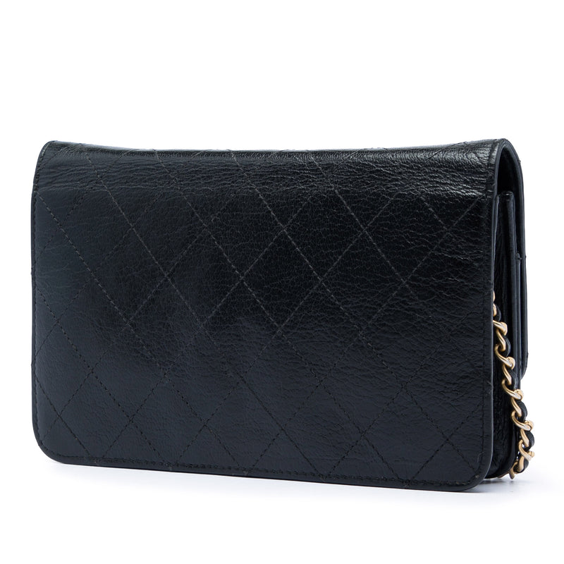 Stitched Goatskin Golden CC Wallet On Chain - Image 2