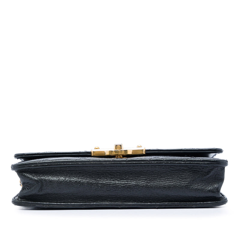 Stitched Goatskin Golden CC Wallet On Chain - Image 3