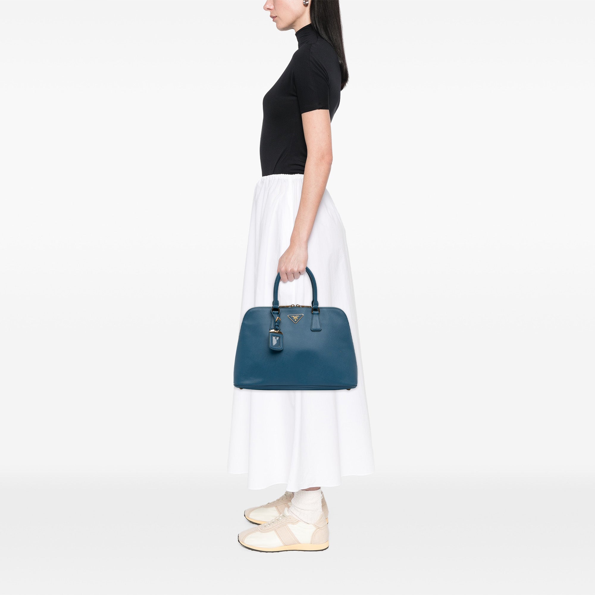 Large Saffiano Lux Promenade Satchel - Image 12