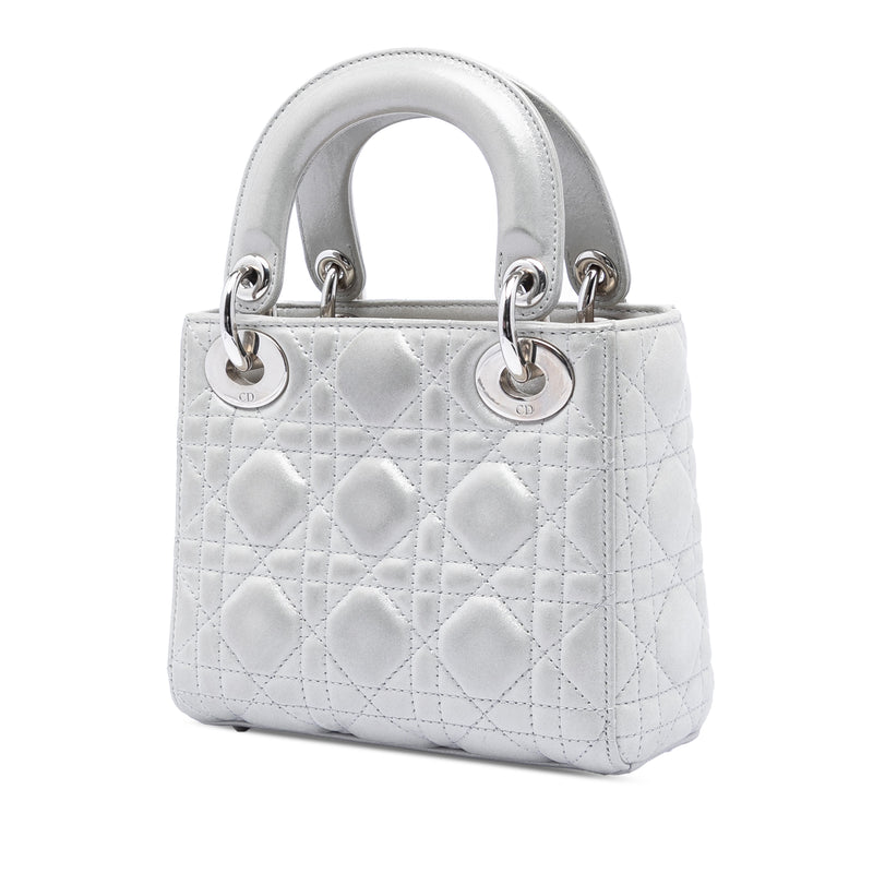 Mini Iridescent Lambskin Cannage Lady Dior - Image 2