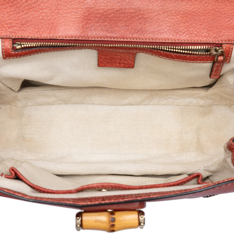 Medium Leather New Bamboo Satchel - Image 4